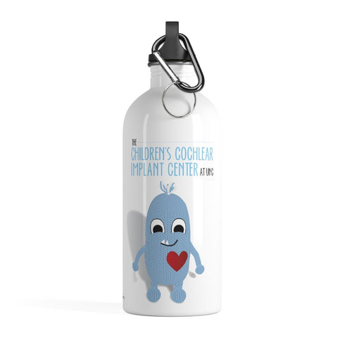 Love Monster Stainless Steel Water Bottle, knitter Gift, Hard of hearing mug, Cochlear Implant Mug, UNC Water Bottle